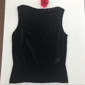 Hillard& Hanson women’s black sleeveless sweater M